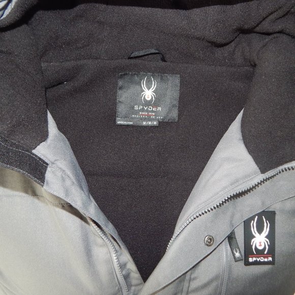 SPYDER POLAR Parka Jacket Waterproof ThermaWEB Insulation Gray Men’s XL NWT - Picture 14 of 15